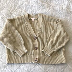 Sage sea foam green cardigan sweater